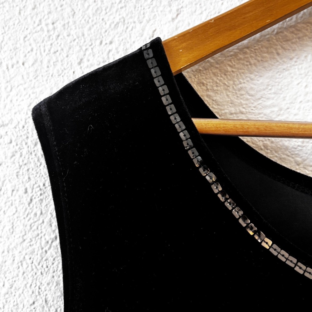 Quacker Factory 2 Piece Set Womens Velour‎ Sequin 3X Cardigan Tank Holiday - Picture 6 of 14